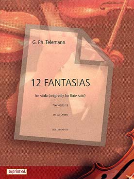 Illustration de 12 Fantaisies pour flûte seule, tr. Dejans pour alto