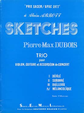 Illustration de Sketches pour accordéon, violon et guitare