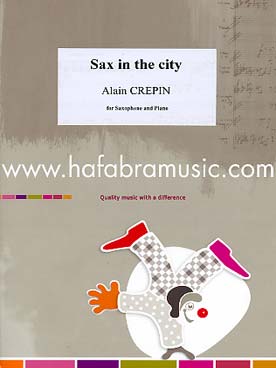 Illustration crepin sax in the city saxo et piano