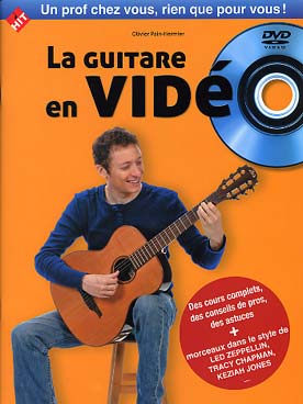 Illustration de La GUITARE EN VIDEO avec DVD (tab), pour débutant