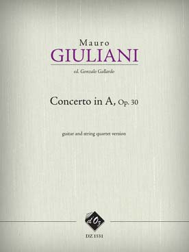 Illustration de Concerto op. 30 en la M - réduction guitare et quatuor à cordes