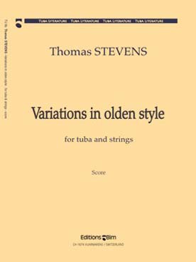 Illustration de Variations in olden style tuba et cordes - Conducteur