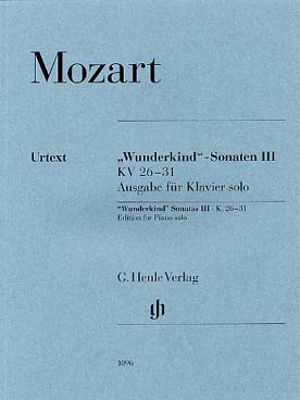 Illustration de Wunderkind Sonaten (sonates de "l'enfant prodige"), version piano solo - Vol. 3 : K 26 à K 31