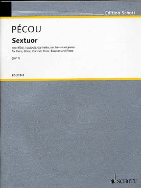 Illustration de Sextuor pour flûte, hautbois, clarinette basson, cor et piano (cond. et parties)
