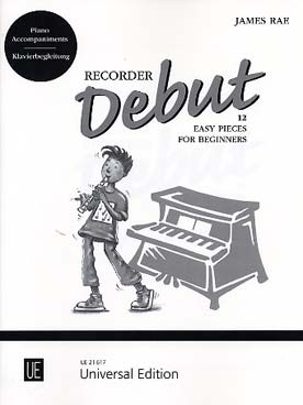 Illustration de Recorder début : 12 pièces faciles pour débutants - accompagnement piano