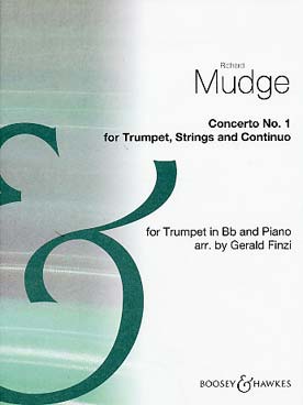 Illustration de Concerto N° 1 trompette, cordes et basse continue, réduction trompette et piano