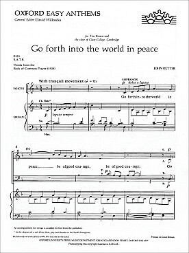 Illustration de Go forth into the world in peace (SATB)