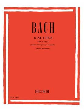 Illustration de 6 Suites pour violoncelle transcrites pour alto (tr. Giuranna)