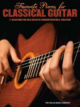 Illustration favorites pieces for classical guitar