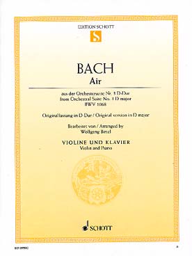 Illustration bach js air de la suite en re bwv 1068