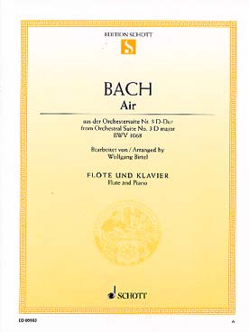 Illustration de Air de la suite N° 3 en ré BWV 1068 (tr. Birtel)