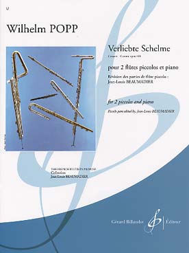 Illustration de Verliebte Schelme, concert-gavotte op. 448 pour 2 flûtes piccolo et piano