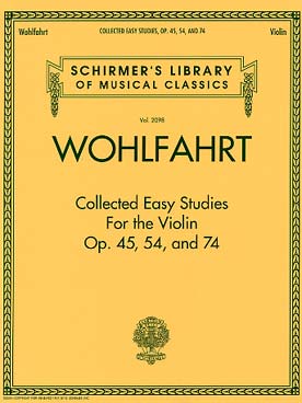 Illustration wohlfahrt etudes op. 45, 54 et 74