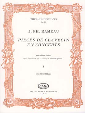 Illustration de Pièces de clavecin en concert pour clavecin, violon et viole - 1 (Thesaurus 22)
