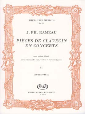 Illustration de Pièces de clavecin en concert pour clavecin, violon et viole - 2 (Thesaurus 23)