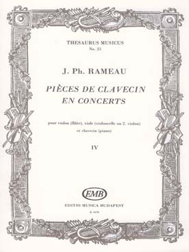 Illustration de Pièces de clavecin en concert pour clavecin, violon et viole - 4 (Thesaurus 25)