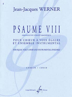 Illustration de Psaume VIII (Seigneur ton nom est magnifique) pour chœur à voix égales et ensemble instrumental, partie de chœur
