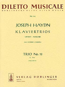 Illustration haydn trio n° 18 xv:5 en sol maj