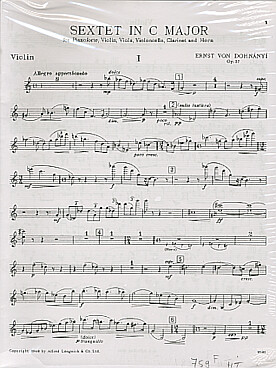 Illustration von dohnanyi sextet op. 37 en do maj