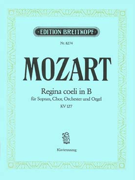 Illustration mozart regina coeli k 127 chant/piano