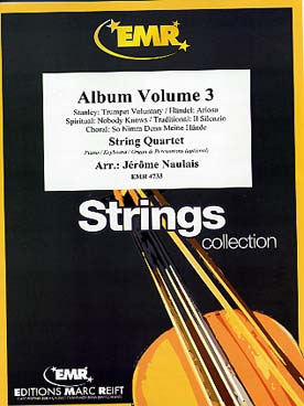 Illustration de ALBUM (tr. Naulais) pour quatuor à cordes (ou 3 violons et violoncelle) avec piano/orgue et percussions ad lib. - Vol. 3 : Stanley, Haendel et airs traditionnels