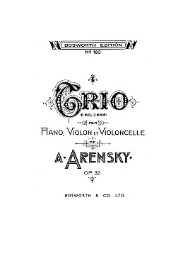 Illustration arensky trio op. 32 en re min