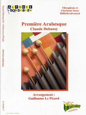 Illustration de Première arabesque, tr. Le Picard pour vibraphone et clarinette basse