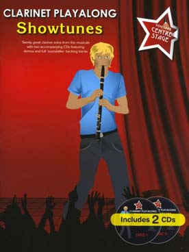 Illustration clarinet play-along showtunes avec 2 cd