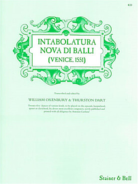 Illustration de INTABOLATURA NOVA DI BALLI 