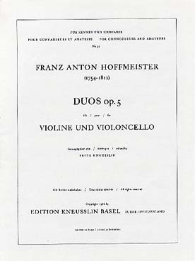 Illustration hoffmeister duos op. 5