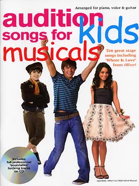 Illustration de AUDITION SONGS FOR KIDS MUSICALS (P/V/G) avec CD