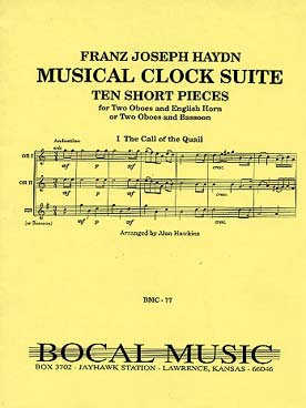 Illustration de Musical clock suite : 10 short pieces pour 2 hautbois, cor anglais ou basson