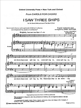 Illustration de I saw three ships (version 2/2)