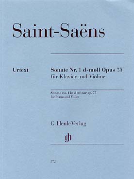 Illustration saint-saens sonate n° 1 op. 75 en re min