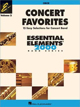 Illustration de CONCERT FAVORITES 2 : 15 easy selections for concert band - Hautbois