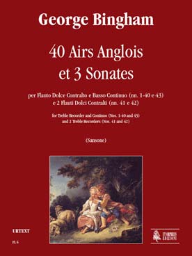 Illustration de 40 Airs anglois et 3 Sonates pour flûte à bec et piano (N° 1 à 40 et 43) et 2 flûtes à bec (N° 41 et 42)