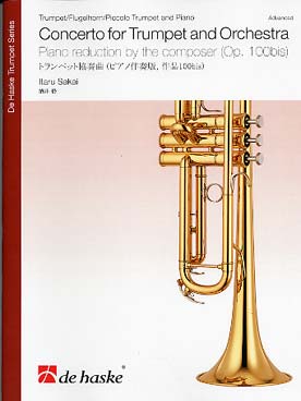 Illustration de Concerto pour trompette, bugle, trompette piccolo (1 exécutant) et orchestre, réd. piano par l'auteur