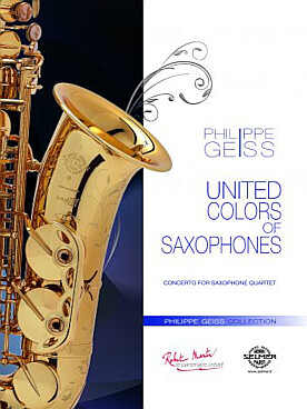 Illustration de United colors pour orchestre d'harmonie et quatuor de saxophone solo  