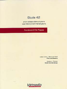 Illustration de Étude 42 pour caisse claire et piano