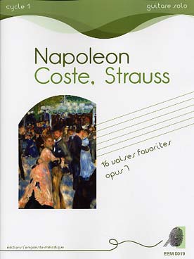 Illustration de 16 Valses op. 7 arr. par Napoléon Coste (rév. Blanquart)