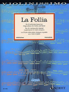 Illustration de LA FOLLIA : les 25 plus belles pièces classiques originales (niveau moyen).
