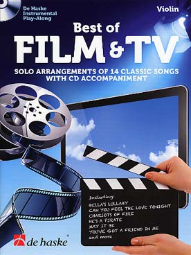 Illustration de BEST OF FILM & TV : 14 arrangements avec CD play-along