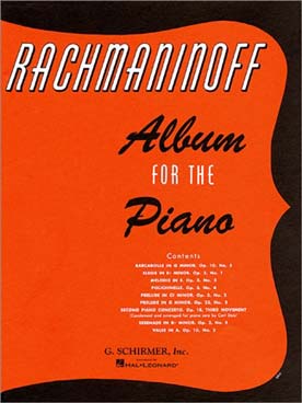 Illustration rachmaninov album pour piano