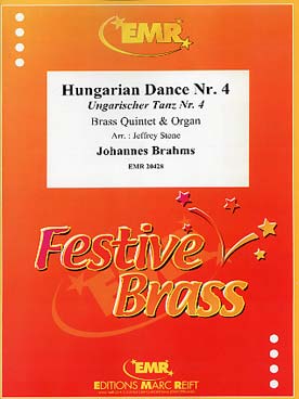 Illustration de Danse hongroise N° 4 pour 2 trompettes,  cor, trombone, tuba et orgue