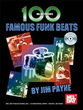 Illustration de 100 Famous funk beats for drums avec CD