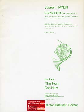 Illustration de Concerto N° 1 Hob. VIId:3 en ré M pour cor et orchestre, réd. piano (cadences de Leloir)