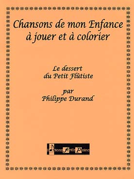 Illustration de Chansons de mon enfance à jouer et à colorier : le dessert du petit flûtiste