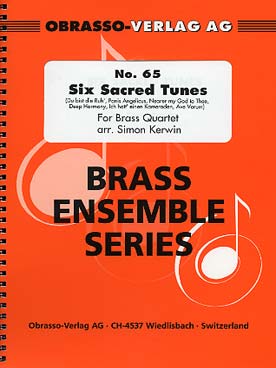 Illustration de 6 SACRED TUNES (tr. Kerwin) pour 2 trompettes, cor et euphonium (ou trombone)