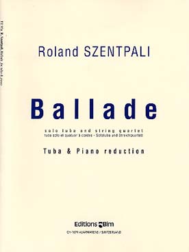 Illustration de Ballade pour tuba et quatuor à cordes réd. piano