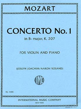 Illustration mozart concerto n°  1 k 207 en si b maj